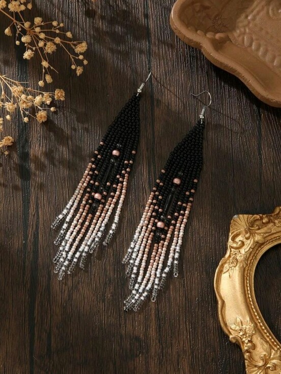 Hand Crafted Jewelry - Handmade Boho Chic Beaded Earrings